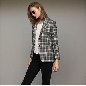 Cool Vintage black and  cream Mister Leonard Blazer wool double breasted stylish